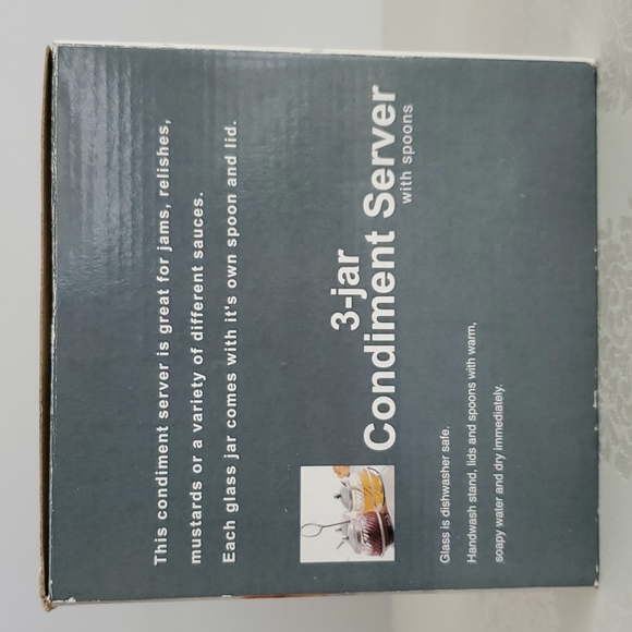 Winchester Three-jar Condiment Server with Spoons - Picture 3 of 11